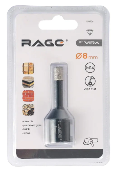 Коронка алмазная 8 мм по керамике для УШМ VIRA RAGE (559526)