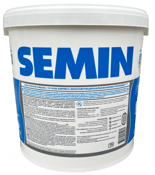 Грунт-краска SEMIN SOUS-COUCHE AIRLESS (Белая крышка) 20 кг
