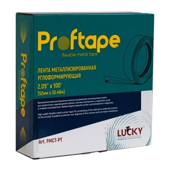 Лента бумажная углоформ. металлизир. Lucky 52 мм х 30,48 м (FMCT-PT)