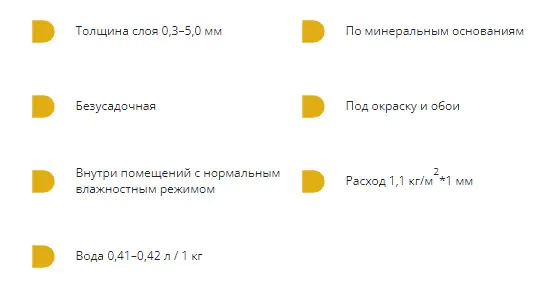 Шпатлевка старт-финиш ilmax 6410 gypscoat, 15 кг