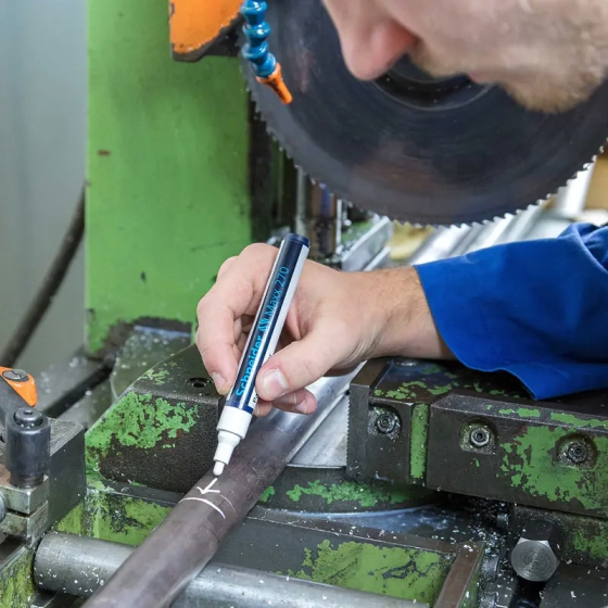 Маркер строительный перманентный на нитрокраске Schneider Maxx 270 (белый)