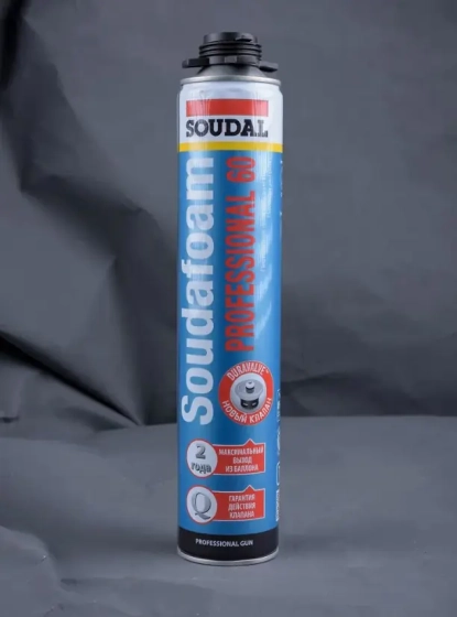 Монтажная пена Soudal Soudafoam Professional 60 под пистолет, 750 мл
