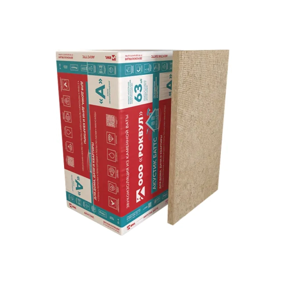 Тепло-звукоизоляция Rockwool Акустик Баттс 100 мм (в пачке 3 м²)