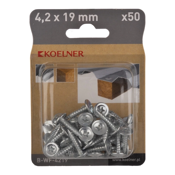 Саморез с прессшайбой KOELNER 4,2x19 острый (50 шт)
