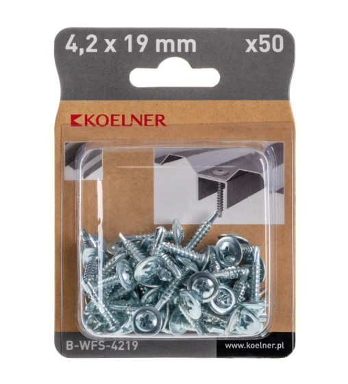 Саморез с прессшайбой KOELNER 4,2x19 со сверлом (50 шт)