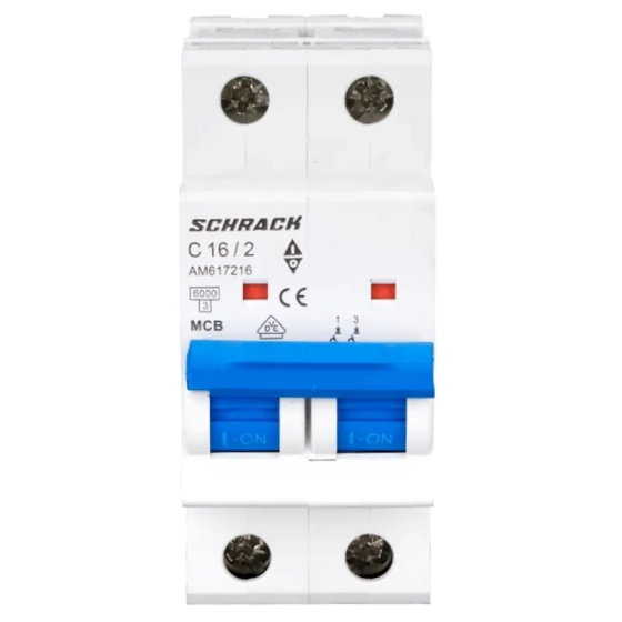 Автоматический выключатель SCHRACK AM 6kA 2P 16А тип С