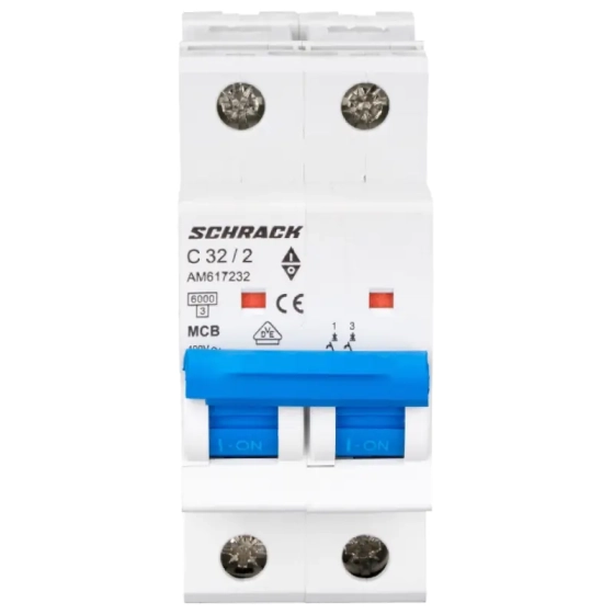 Автоматический выключатель SCHRACK AM 6kA 2P 32А тип С