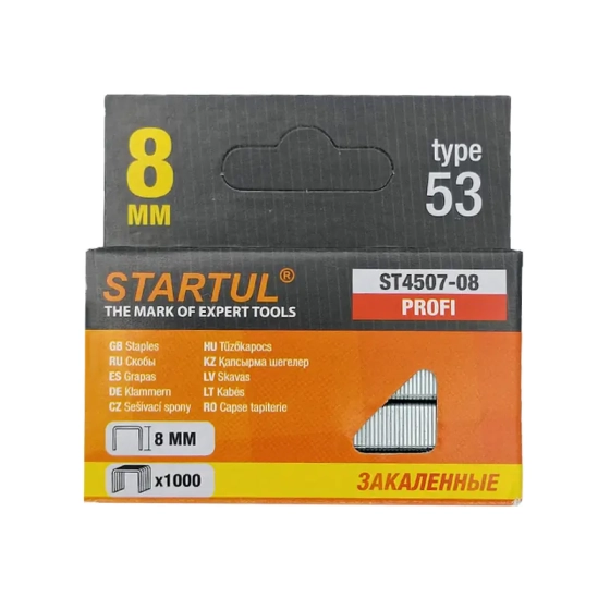 Скобы для степлера 8 мм тип 53 1000 шт Startul ST4507-08