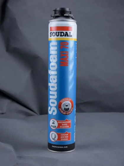Монтажная пена Soudal Soudafoam Maxi 70 под пистолет, 870 мл