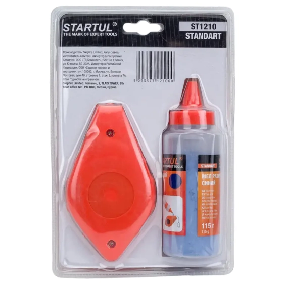 Шнур разметочный 30 м с мелом и уровнем Startul (ST1210)