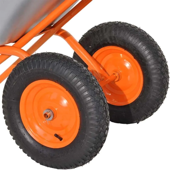 Тачка строительная двухколесная Skiper Expert Pro 2х130, 130 л, 350 кг