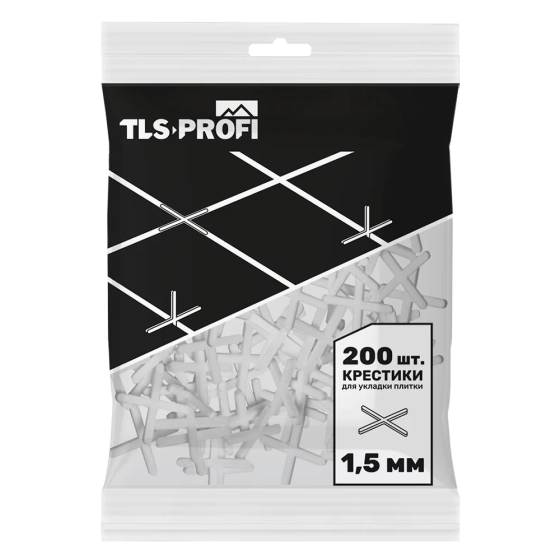 Крестики для плитки 1,5 мм 200 шт TLS-Profi (TLSZAX152025)