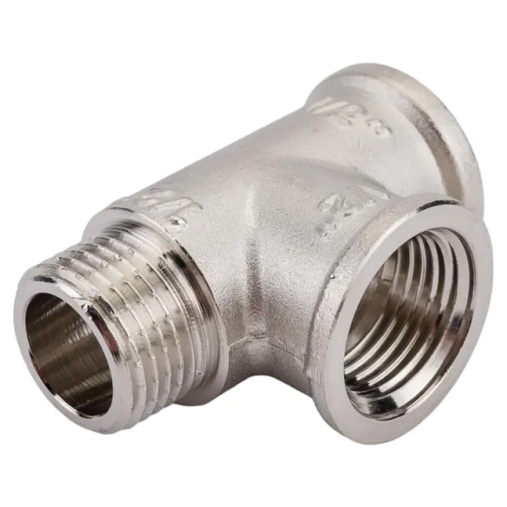 Тройник Valtec с переходом на нар. р. 1/2" НР-ВН-ВН