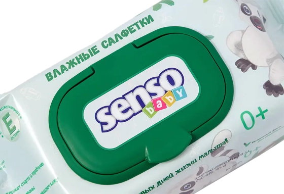 Салфетки влажные Senso Baby Лемур, 100 шт