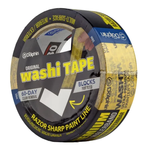 Лента малярная Blue Dolphin Washi Painters Tape Premium 38 мм х 50 м