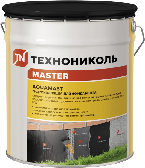 Мастика гидроизоляционная Технониколь Aquamast, 18 кг