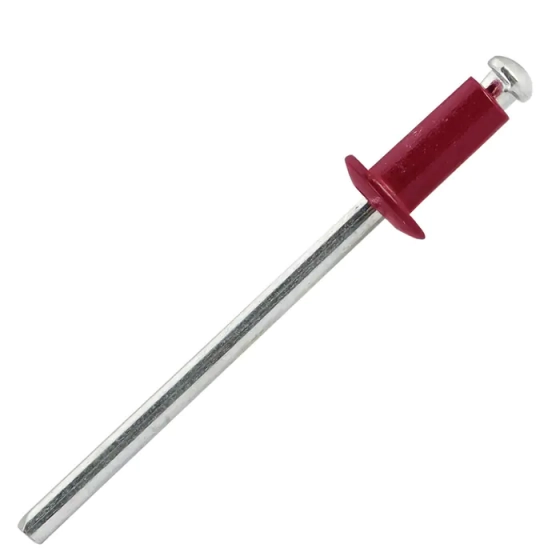 Заклепка вытяжная 3,2х8 мм Al/st Tech-Krep RAL 3005 (винно-красная), 100 шт