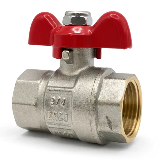Кран шаровый полнопроходной металлический BВ 3/4" FWB63-F20-F20X