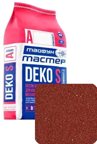 Кварцевый песок для штукатурки Тайфун Мастер DEKO S А3 (кирпич) 5,4 кг