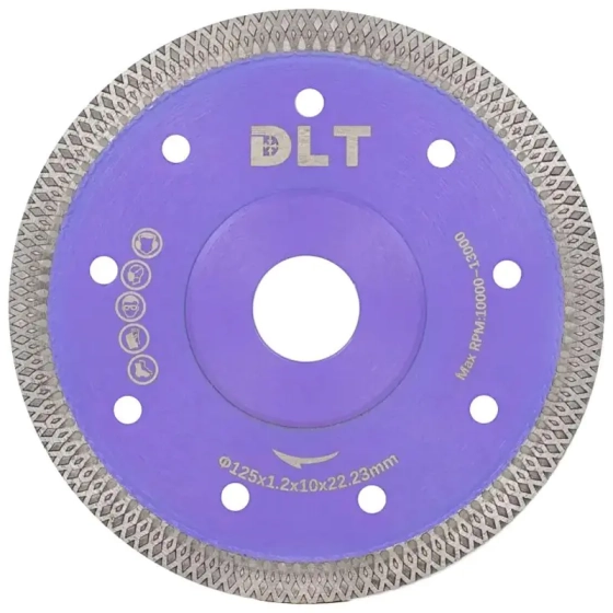 Диск алмазный 125х22,2 мм DLT №13 Turbo-X по керамике, керамограниту (1409)