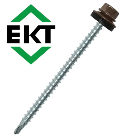 Саморез кровельный ЕКТ 4,8х70, RAL 8017 (30 шт), B009416