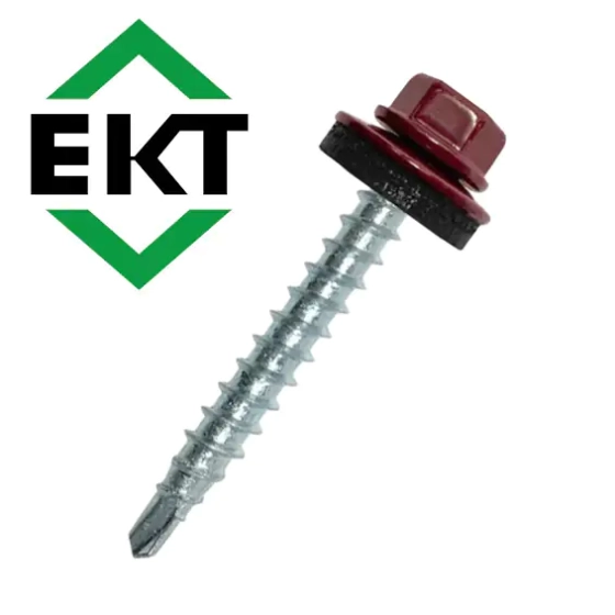 Саморез кровельный ЕКТ 4,8х35, RAL 3005 (50 шт), B009420