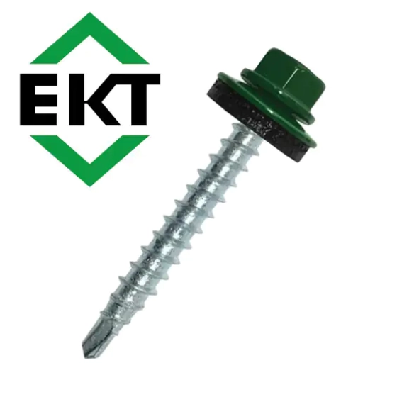 Саморез кровельный ЕКТ 4,8х35, RAL 6005 (50 шт), B009712