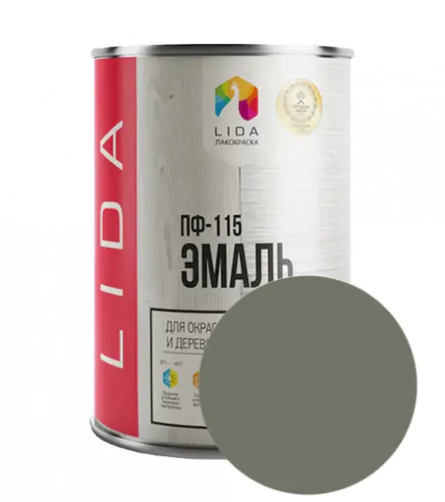 Эмаль ПФ-115 LIDA (серая) 1 л