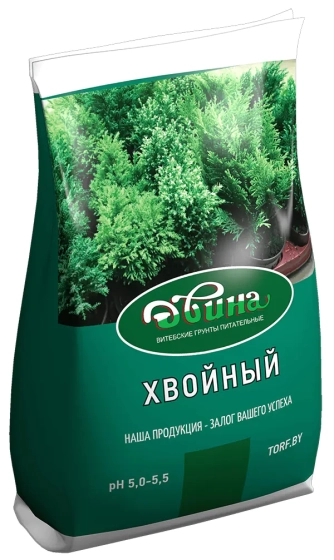 Грунт питательный торфяной Двина хвойный (pH 5,0 – 5,5) 55 л
