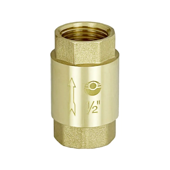 Клапан обратный с латунным штоком 1/2" ВН-ВН Valfex