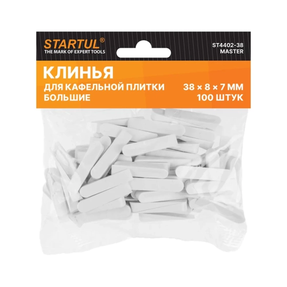 Клинья для плитки 38х8х7 мм 100 шт Startul (ST4402-38)