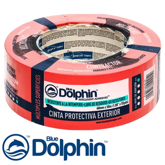 Лента малярная ПВХ Blue Dolphin Contractor 48 мм х 50 м (красная)