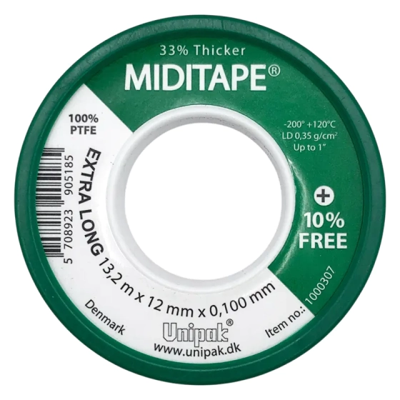 Фум-лента Unipak Miditape 12 мм х 13,2 м