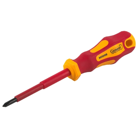 Отвертка диэлектрическая PH1x80 General 1000V (901008)
