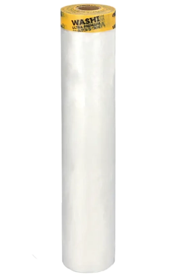 Пленка укрывочная Blue Dolphin с малярной лентой WASHI 2,80х33 м