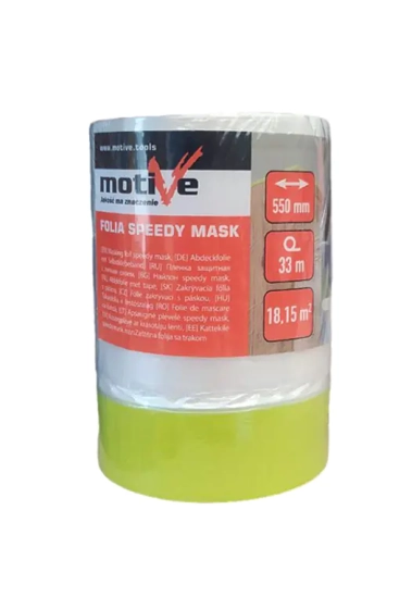Пленка укрывочная Speedy Mask Firsttool с термостойкой лентой 0,55х33 м (18,15 м²)