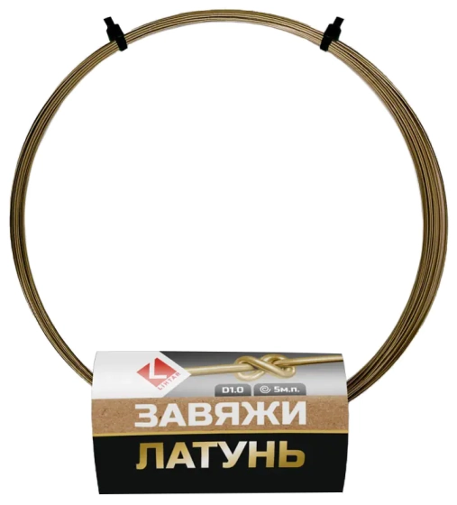 Проволока вязальная 1 мм Латунная Lihtar (5 м)