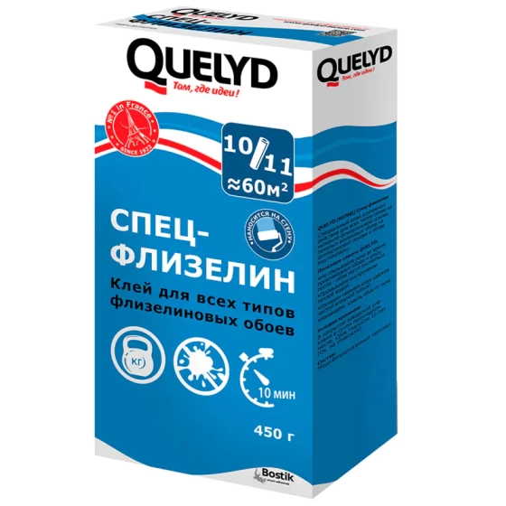 Клей обойный QUELYD Специальный Флизелиновый, 450 г