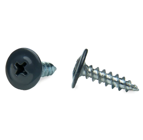 Саморез с прессшайбой ЕКТ 4,2x16 острый, RAL 7024, 100 шт (B009351)