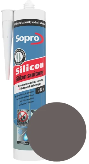 Герметик силиконовый Sopro 14 (бетонно-серый) 310 мл