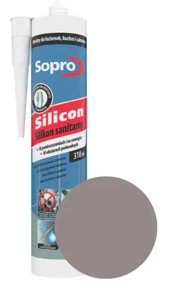 Герметик силиконовый Sopro 18 (песочно-серый) 310 мл