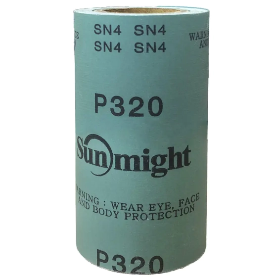 Наждачная бумага на пленке Р320, рулон 115 мм х 5 м SunMight