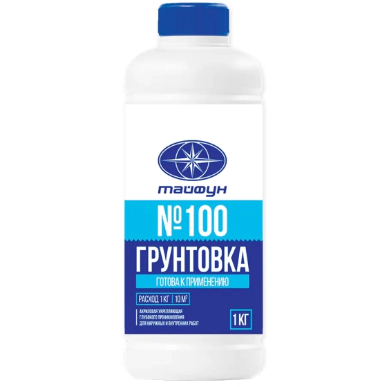 Грунтовка Тайфун Мастер №100 укрепляющая, 1 кг