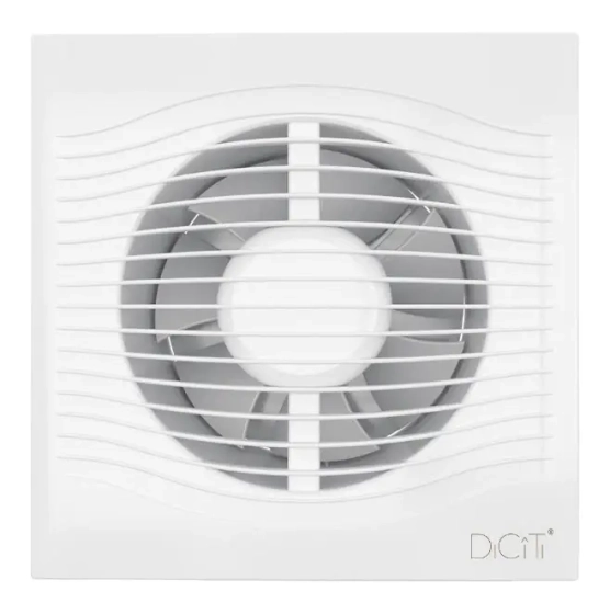 Вентилятор осевой вытяжной 125 мм DiCiTi Slim 5C с обратным клапаном