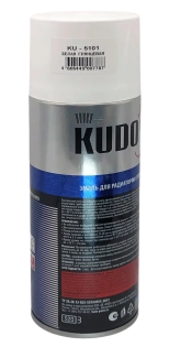 Эмаль аэрозольная для радиаторов KUDO (белый глянцевый) 520 мл, KU-5101