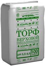 Торф верховой кипированный нейтрализов. Двина (pH 5,5 – 6,5) 100 л
