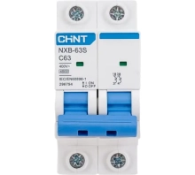 Автоматический выключатель CHINT NXB-63S 2P 63А 4,5kA тип C