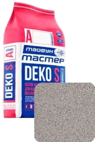 Кварцевый песок для штукатурки Тайфун Мастер DEKO S А6 (серый) 5,4 кг