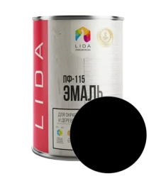 Эмаль ПФ-115 LIDA (черная) 1 л