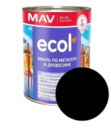 Эмаль Ecol ПФ-115 MAV (черная) 1 л